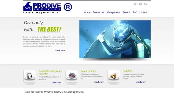 Prodive Services Management - Lucrari Subacvatice