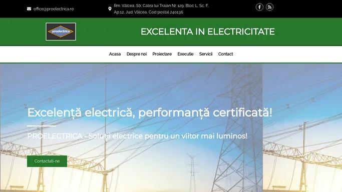 PROELECTRICA SRL – EXCELENTA IN ELECTRICITATE