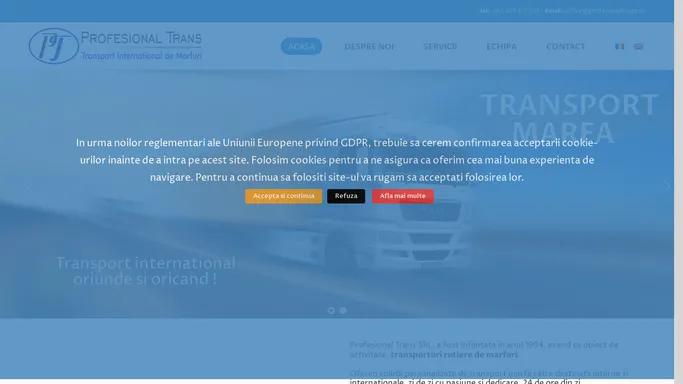 Profesional Trans – Transport international de marfuri