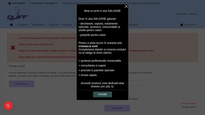 Autentificare client QUIFF.ro