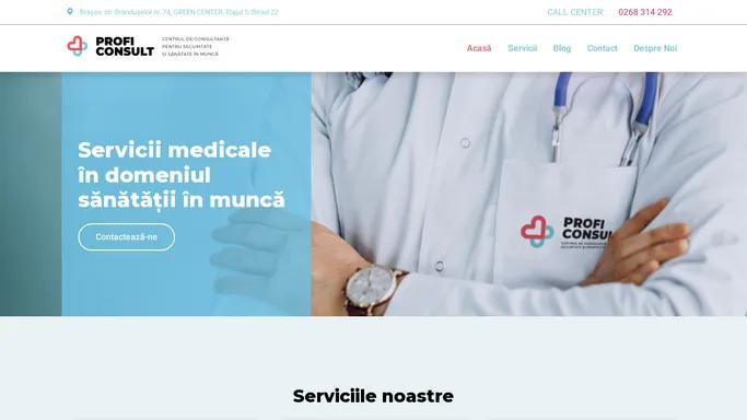 Proficonsult – Servicii de consultanta si medicale in domeniul sanatatii in munca