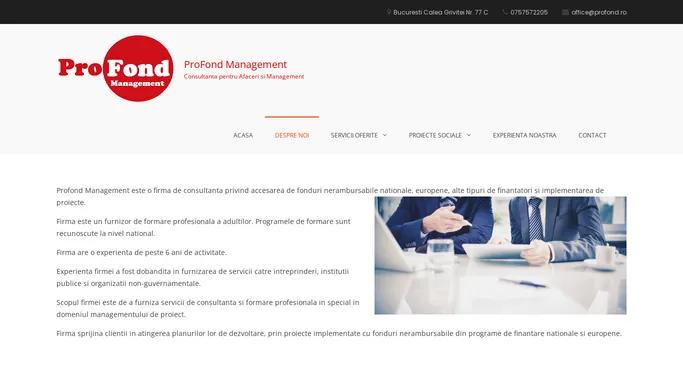 Despre noi | ProFond Management