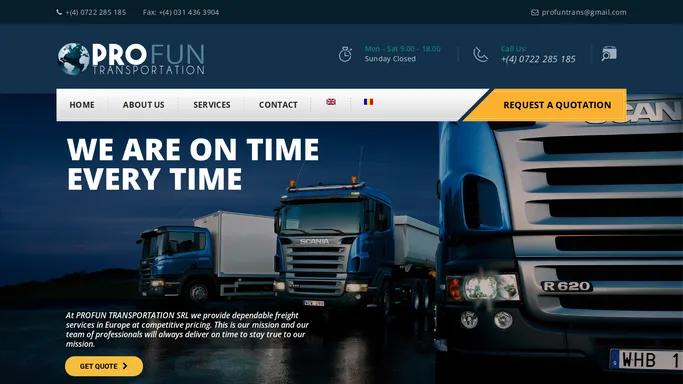 profuntrans.ro – Transportation Company