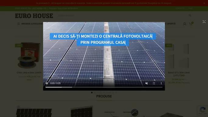 EURO HOUSE – Panouri si sisteme solare fotovoltaice | Incalzare in pardoseala | Degivrare si prevenire inghet