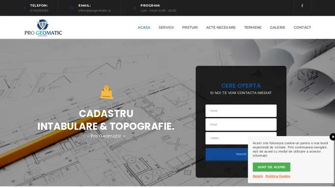 Servicii de cadastru si lucrari de topografie Bacau-Onesti | Pro Geomatic