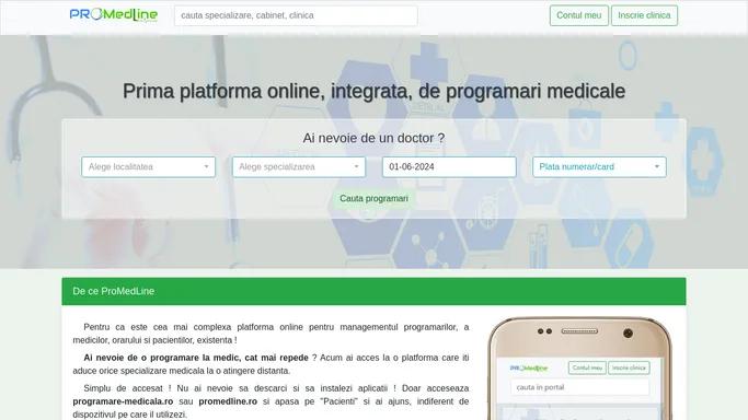 ProMedLine - programari medicale online