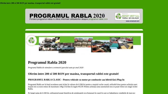 Programul Rabla 2015 - REMAT VEST