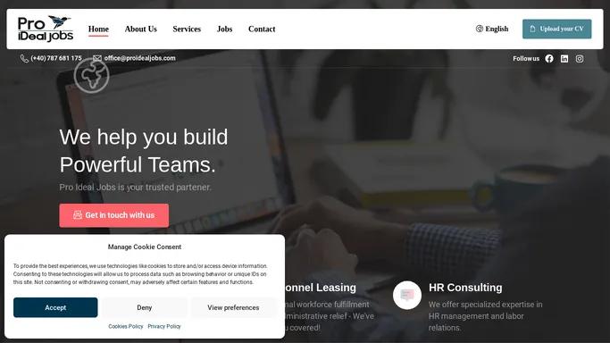 ProIdealJobs • Recruitment | Personnel leasing | HR consultancy