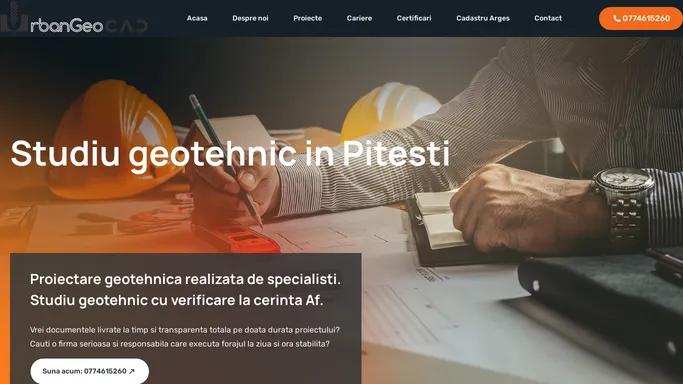 Studiu geotehnic Pitesti - Proiectare geotehnica - Urban Geo Cad