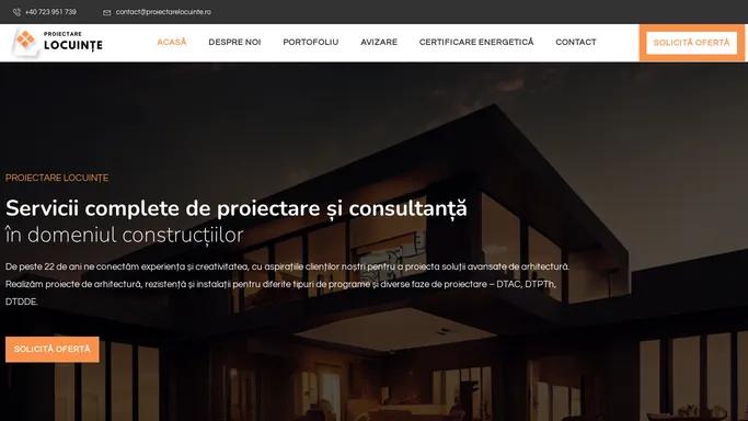 Proiectare locuinte – Servicii complete de proiectare si consultanta in domeniul constructiilor