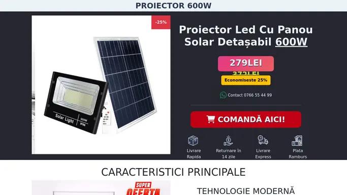 Proiector Led Cu Panou Solar