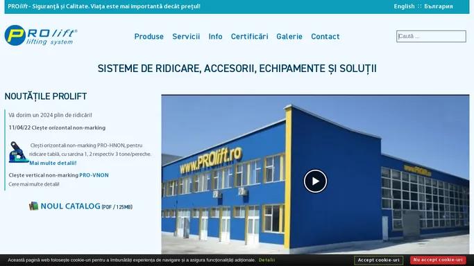 Ridicare, Ancorare, Amarare si Manipulare Sarcini - PROlift