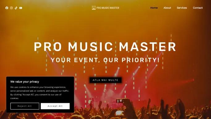 Pro Music Master – Your event, our priority!