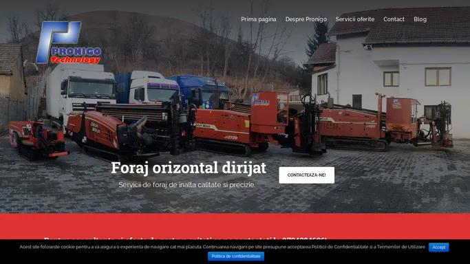 Pronigo – Foraje, Subtraversari – Pronigo – Foraj orizontal dirijat