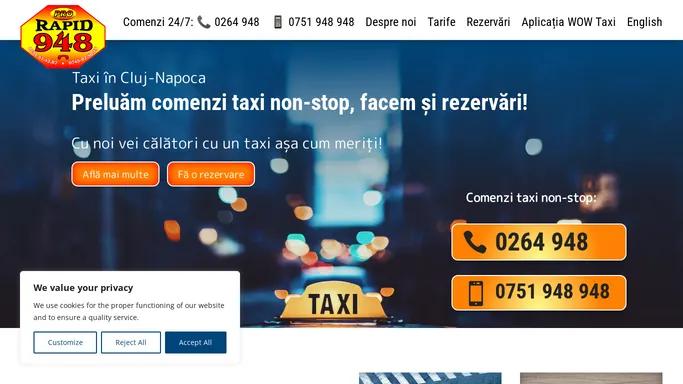 PRO RAPID TAXI in Cluj-Napoca, non-stop, facem si rezervari!