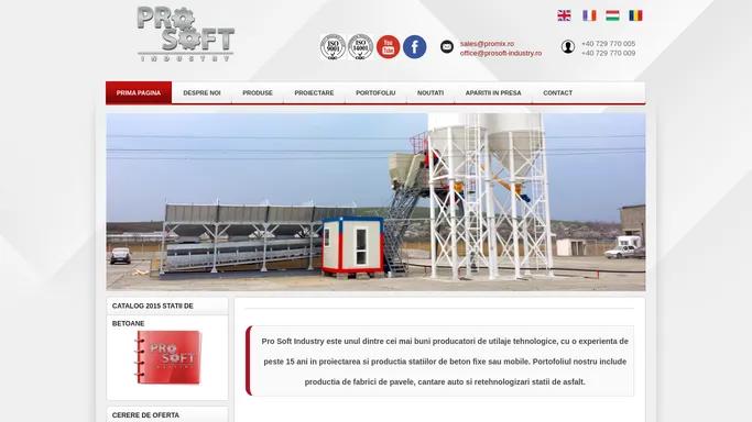 Prima pagina - Statii de betoane | Cantare auto | Reciclatoare de beton | Pro Soft Industry