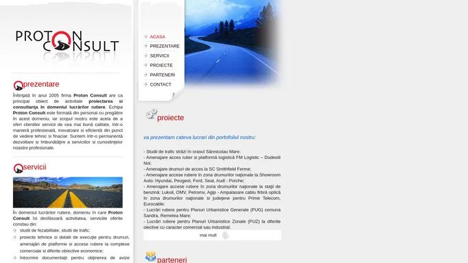 Proton Consult - Proiectare si consultanta in domeniul lucrarilor rutiere