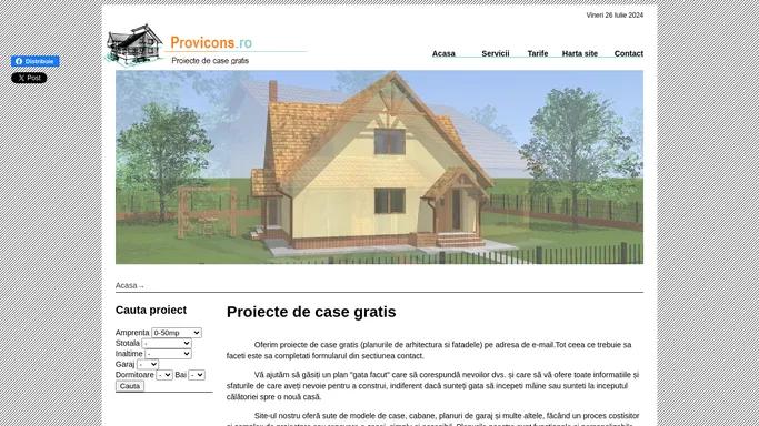 PROIECTE DE CASE GRATIS|WWW.PROVICONS.RO