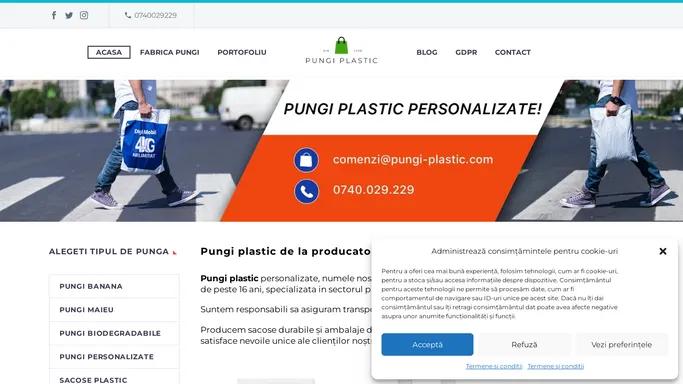 Pungi plastic de la producator fabricate la comanda