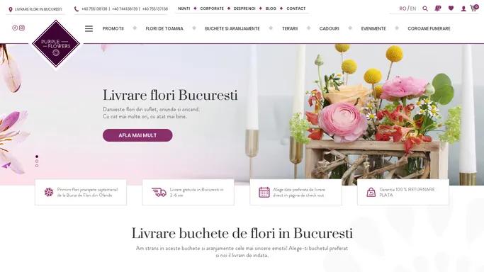 Livrare flori Bucuresti - Livrare gratuita in 2 ore - Cele mai frumoase flori