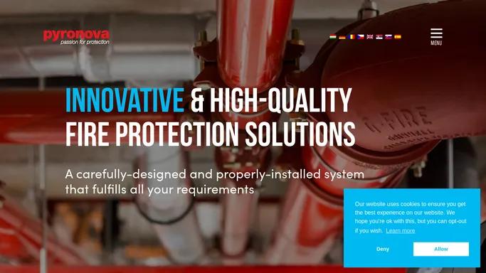 Innovative & high-quality fire protection solutions - Pyronova