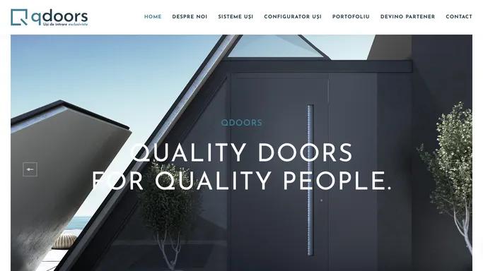 QDOORS - Usi de intrare exclusiviste - Usi Premium Aluminiu