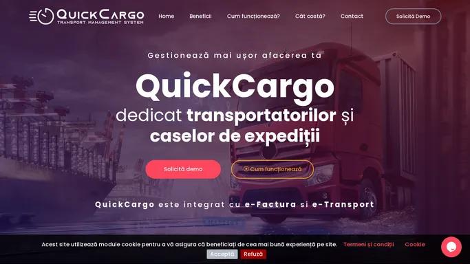 QuickCargo | Soft case de expeditii | Soft transport | TMS | Home