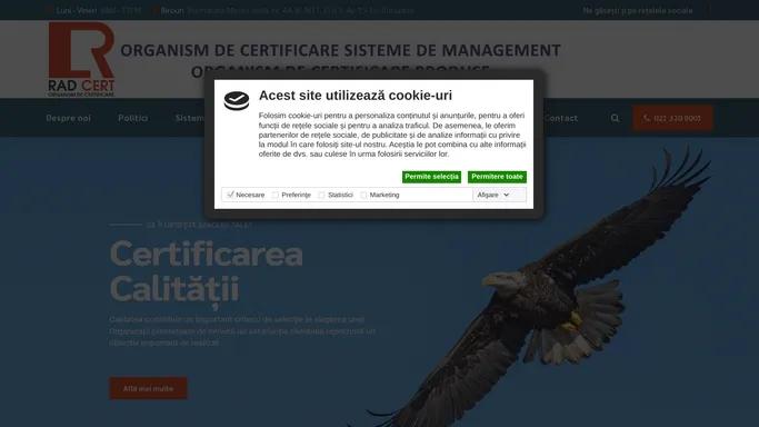 RAD CERT SRL – Organism de Certificare – Noi avem EXPERIENTA, tu faci ALEGEREA!