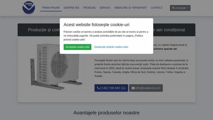 Productie si comercializare suporti de sustinere pentru aparate de aer conditionat | RaduCons