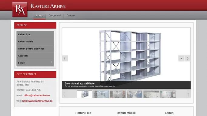 Rafturi Arhive - rafturi fixe, rafturi mobile, rafturi biblioteci, accesorii rafturi, seifuri