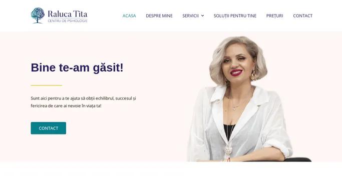 Psiholog Clinician si Terapeut Bucuresti - Raluca Tita