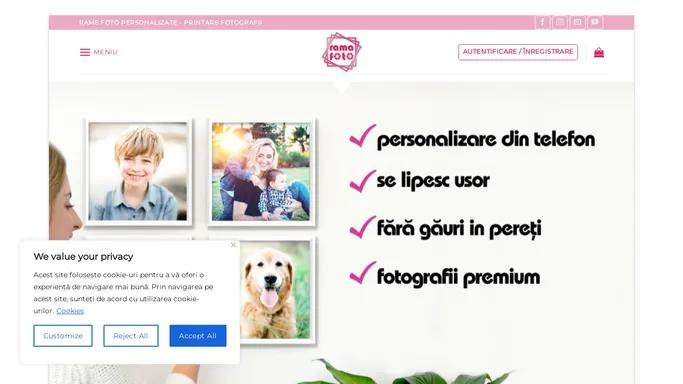 Rame foto personalizate – Transforma-ti fotografiile digitale in momente pretuite pe peretii tai cu rame lipite personalizate.