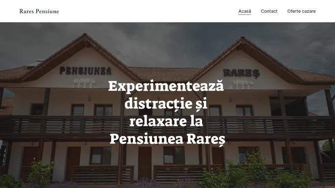 Pensiunea Rares ofera confort si relaxare, piscina, verdeata | Rares Pensiune