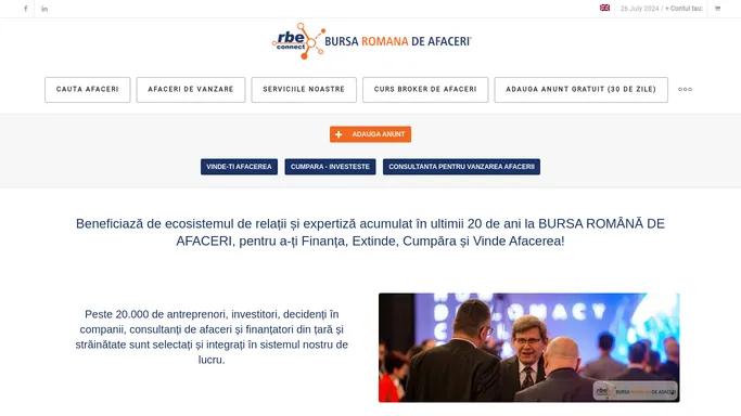 Bursa Romana de Afaceri: Oportunitati de afaceri, finantari, investitii