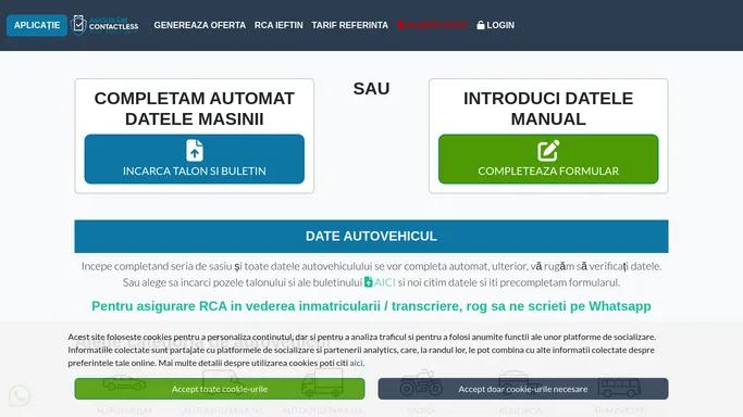 Asigurare RCA online - Calculezi si Verifici Rapid - AsigurariContactless.ro