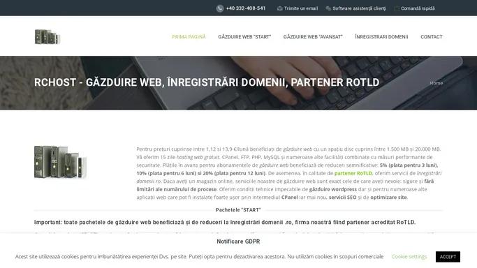 RCHost - Gazduire web, inregistrari domenii, partener RoTLD