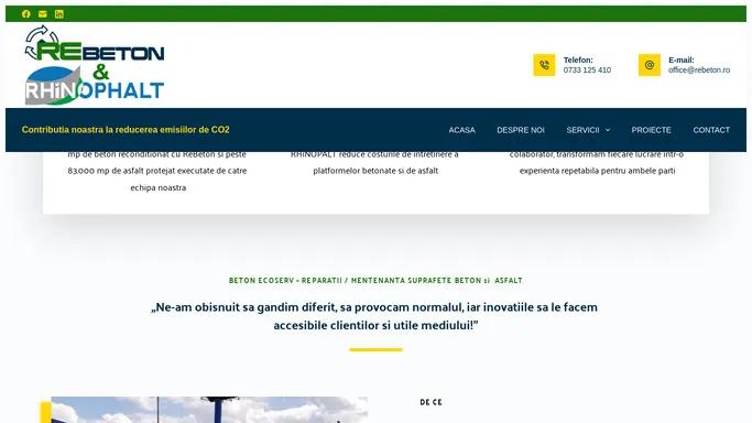 Rebeton – Reconditionare suprafete beton - ReBeton - Reconditionarea suprafetei degradate a betonului