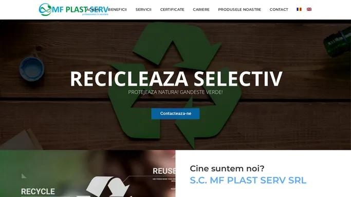 Firma De Reciclare - Reciclare Hartie - Plastic - MF PLAST SERV