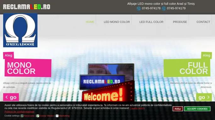 Reclama LED Arad Timisoara | ReclamaLED.ro