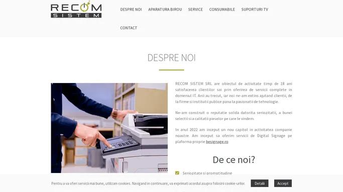 Servicii IT - Digital Signage, service si mentenanta IT, imprimante, cartuse - RECOM SISTEM SRL