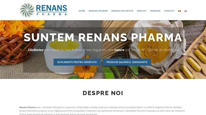 Renans Pharma - suplimente pentru sanate, produse galenice