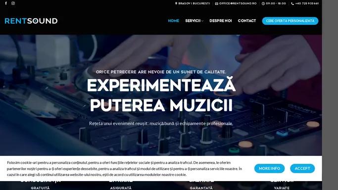 RentSound | Servicii de inchiriere echipamente