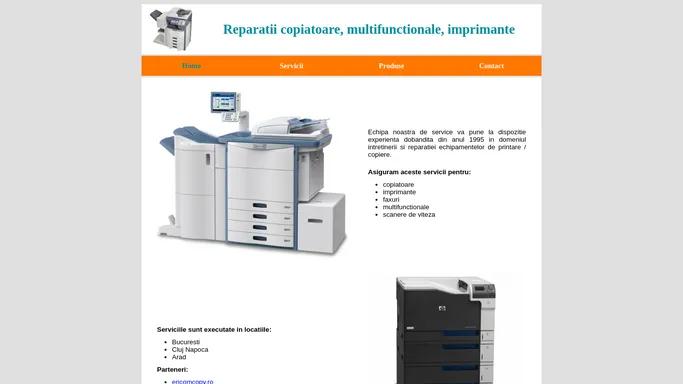 Reparatii copiatoare, multifunctionale, imprimante