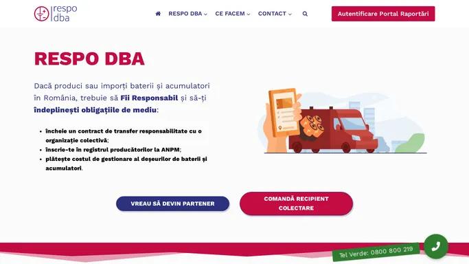 RESPO DBA - Gestionam deseurile de baterii si acumulatori