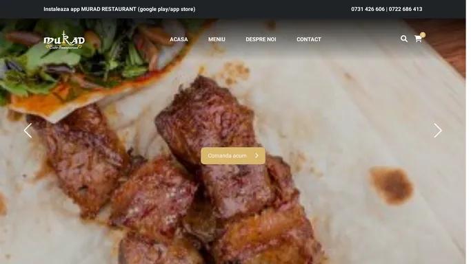 Murad | Cafe-Restaurant – Comanda mancare online! – O minunata calatorie culinara traditionala libaneza, cu mancaruri delicioase din carne de vita, miel si pui, celebrele mezze : tabule, babaganoush, falafel, labneh, moutabal, hummus.