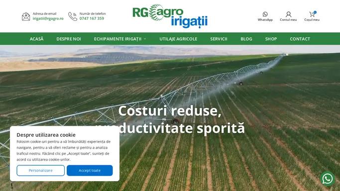 Sisteme si instalatii de irigat | RG Agro Irigatii