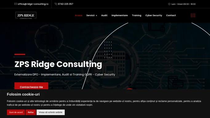 Ridge Consulting: Consultanta GDPR | Pret si Servicii