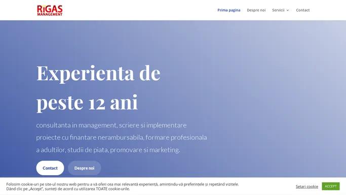 Rigas Management | Consultanta in management, scriere si implementare proiecte cu finantare nerambursabila, formare profesionala a adultilor, studii de piata, promovare si marketing