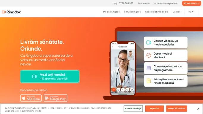 Ringdoc aplicatie de telemedicina pentru consultatii online