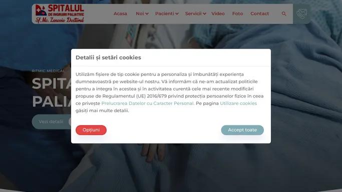 Ingrijiri Paliative Suceava | Centrul Medical pentru Ingrijirea Bolnavilor Incurabili "Sf. Mucenic Zenovie Doctorul" | Ritmic Medical este un spital de ingrijiri paliative si un centru medical specializat in ingrijirea bolnavilor incurabili din Suceava. Centrul nostru, denumit "Sf. Mucenic Zenovie Doctorul", ofera servicii de inalta calitate si umanitate pentru pacientii care necesita ingrijiri speciale. Echipa noastra dedicata si profesionista se angajeaza sa ofere confort, sustinere emotionala si asistenta medicala de incredere.